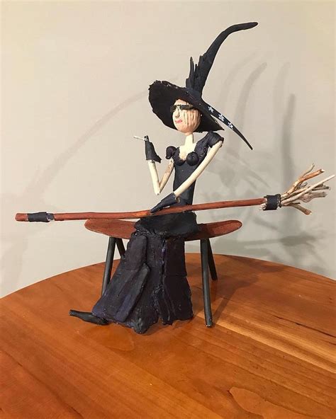 Vocal witch sculpture